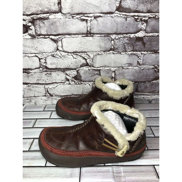 Merrell Spirit Tibet Low Espresso Dark Cinnamon Fur Booties Shoes Women Sz 7M US - Picture 10 of 16